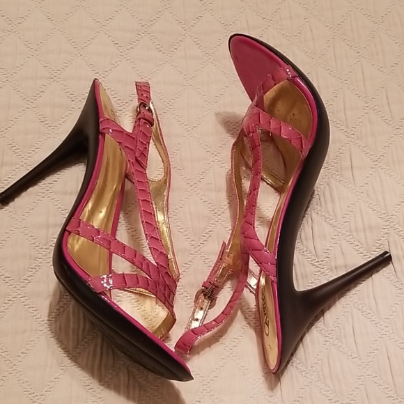 CARLOS SANTANA PINK SLINGBACK  HEELS SIZE 6.5 - Picture 1 of 7